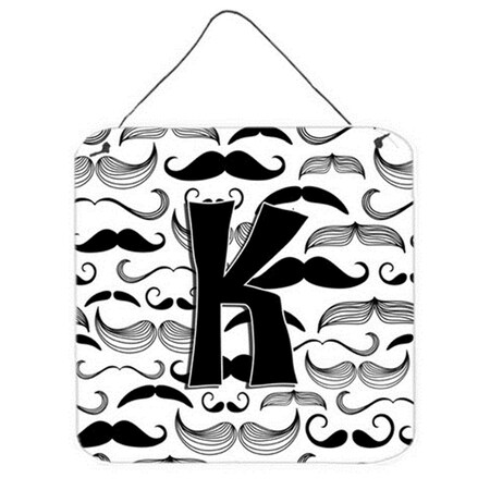 Carolines Treasures Letter K Moustache Initial Wall and Door Hanging Prints CJ2009-KDS66